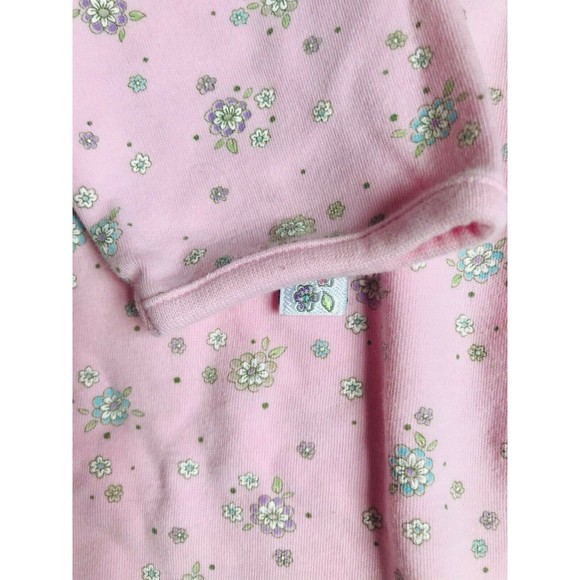 Girl's Size 9M 6-9 Months One Piece Cherokee Pink Floral Designed Pants Romper - Picture 3 of 4